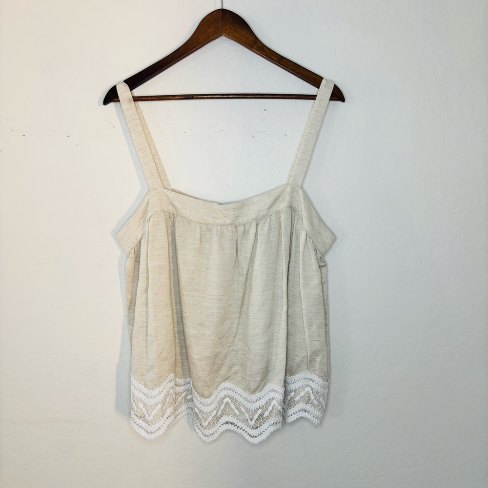 Parker Cream Camisole with Lace Hem